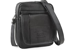 Lois - Bolso Hombre Piel Vegana Estilo Moderno, práctico y elegante Bandoleras Hombre Piel Sintética ideal para viajes y trabajo, urbana y funcional