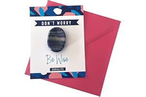 WEE BLUE COO Sodalite Blue Crystal Worry Thumb Stone Meditation Spiritual Stress Relief Gift Birthday Healing Energy Reiki Chakra