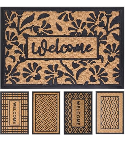 Zerbino Spring Welcome 43x73cm - Motivo Floreale, Retro Antiscivolo | Per Esterni E Decorazione Casa - Foto 7