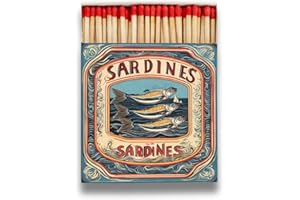 Curator Home Luxury Gift Long Safety Matches I Stylish Square Matchbox (Sardines)