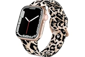 Acestar Doppelseitiges bedrucktes Armband, kompatibel mit Apple Watch Armband, 38 mm, 40 mm, 41 mm, 45 mm, 44 mm, 42 mm, florales Silikondruck, farbechtes Muster, Sportarmband für iWatch Serie 7, 6, 5, 4, 3, 2, 1 SE