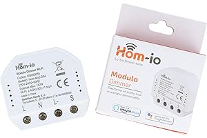 HOM-IO LA TUA SMART HOME Hom-Io | Modulo Dimmer WiFi da Incasso, Rete Intelligente, MOD-Dim, 150W, Compatibile con Hom-Io Alexa e Google Home e App, Controllo a Distanza di Illuminazione e Dispositivi