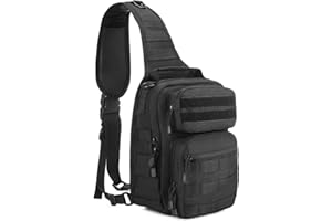 UBORSE Zaino Monospalla Tattico Militare, Zaino da Caccia 20L di Grande Capacità, Borsa Petto Uomo con Sistema Molle per Campeggio Escursionismo Ciclismo Viaggio Trekking