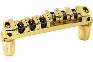 Musiclily 51,5mm Puente Tune-O-Matic con Silletas de Rodillo para Guitarra Eléctrica Les Paul SG,Dorado