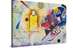 PICANOVA – Wassily Kandinsky – Yellow Red Blue 120x80cm – Quadro Su Tela – Stampa Incorniciata Con Spessore Di 2cm Altre Dimensioni Disponibili Decorazione Moderna – Arte Classica