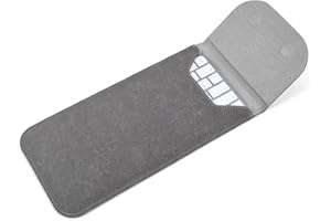 CaseBuy Housse de protection en cuir de qualité supérieure pour clavier magique sans fil Apple iMac 24" M4 M3 M1 sorti en 2024, 2023, 2021, avec 2 accessoires pour clavier magique sans fil, gris