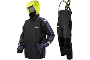 Navis Marine Veste de Voile Homme avec Salopette – 3 Couches Imperméables, Foul Weather Gear pour Navigation Côtière et Hauturière NS147