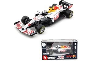 JODIYAAH Bburago 1:43 Red Bull 2021 RB16B #33 Turchia F1 Formula Car Static Die Cast Veicoli Modello da Collezione Auto da Corsa Giocattoli (RB16B #33 Bianco)