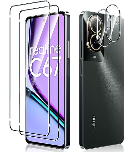 ESTH® Custodia per Realme 12 5G/Realme 12x 5G con 2 Pezzi Pellicola Protettiva, 360° Rotante Staffa [Compatibile con Supporto Magnetico per Auto], Cover Paraurti PC+TPU, Nero