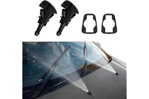 deemars 2PCS Düsen für die Frontscheibenwaschanlage, Kfz-Wischerdüsen, Scheibenwaschdüse und Meter Flüssigkeitsschlauch, Scheibenwaschdüsen-Kit für Chrysler (2 PCS Front Windshield Washer Nozzles)