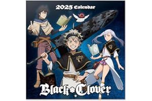 GRUPO ERIK Calendario 2025 pared Black Clover - Calendario pared, Planificador mensual: Con espacio para anotar e Ilustraciones (30x30 cm)