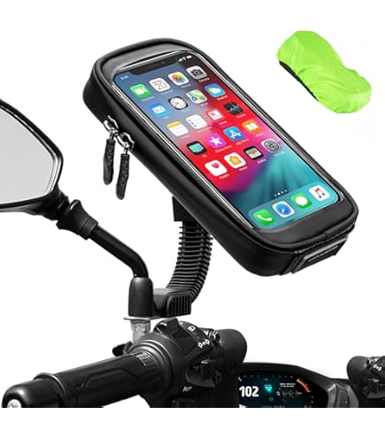 Porta Cellulare Per Scooter E Moto - Gira 360°, Fissaggio A Specchietto - Foto 4