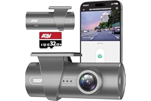 AQV Dashcam para Coche WiFi Cámara de Coche 1080P FHD, con Control App, con Tarjeta SD de 32 GB, Grabación en Bucle, G-Sensor, Gran Angular 170°, WDR, Visión Nocturna, MAX 64GB