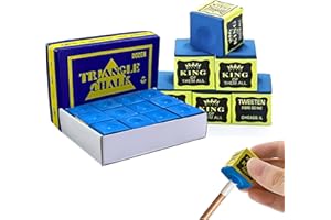MOERDIFFER Snooker Chalk, 12 Pcs Pool Chalk, Cue Chalk, Premium Cue Chalk Set for Professional and Home Players (Blue)