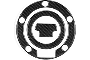 Akozon longgreat mt07 Key Cover + Tank Sticker, Carbon Fiber Motorcycle Gas pad Sticker Decals fit for YZF-r1 r6