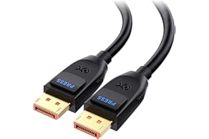 Cable Matters 80Gbps DisplayPort 2.1 Cable 1.5m, DP80 Cable with 16K 60Hz, 8K 240Hz, 4K 240Hz in Black with FreeSync, G-SYNC and HDR for Gaming Monitor, PC, RTX 4080/4090, RX 7900