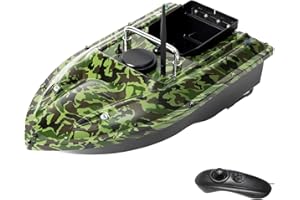 ACROSSPART 500m RC Fischk der Boot Futterboot Bausatz Futterboot Köderboot Angelköderboot Derboot Baitboat 1.5 kg Nachtangeln Tarnung Futterboot Angeln mit Geschwindigkeitsregler