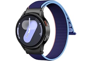 AMSKY 20 mm nylonowy pasek kompatybilny z Samsung Galaxy Watch 7 6 5 4 40 mm 44 mm, Galaxy Watch 6 Classic 47 mm 43 mm, Watch 4 Classic 46 mm 42 mm, Watch 5 Pro 45 mm, Sport Loop