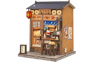CUTEBEE Book Nook Kit - DIY Casa en Miniatura para Construir con Cubierta Antipolvo & Luz LED, Kit de Construcción para Adultos, Decoración de Estanterías Estilo Japones (Morita-Ya)