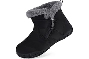KVBABBY Barefoot Botas Niños Niña Invierno Cálido Botines de Nieve Cómodas Antideslizante Bota de Invierno