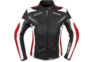 A-Pro Lederjacke Damen Motorrad Racing All Season CE Protektoren Rindsleder