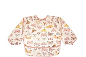 Tiny Twinkle Bibs Baby Bibs with Sleeves Waterproof Weaning Bib for Baby Boy or Girl PVC, BPA and Phthalate Free Weaning Bibs with Sleeves