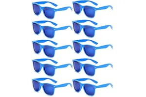 FSMILING Lot Lunette De Soleil Rectangulaire Vintage Années 80 Lunettes De Fête Fantaisie pour Hommes Et Femmes