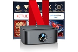 ZOOMCAT Projector 4K Official Netflix & Remote Focus/Trapezoidal Correction, 25000 Lumens Projector 4K Home Cinema Supported, WiFi Bluetooth Smart Projector Full HD 1080P, Video Projector Android with YouTube