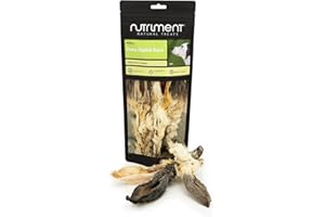 NATURAL TREATS BY PET TREATS WHOLESALE Natural Treats Air Dried Hairy Rabbit Ears (5pcs) Low Fat Dental Chew Dog Treats