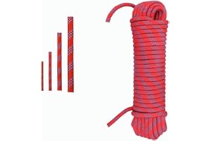 Tread star Polypropylen Seil 8mm-20M Rot Rope Polypropylenseil Outdoor TauwerkFlechtleine Textilseil Leine Nylonschnur Schnur Polyseil geflochten Rope (Rot, 8mm-20M)