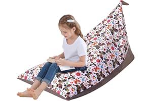 Everfunny Stuffed Animal Bean Bag Chair Kids Toy Storage Organizer Stuffie Seat, Foldable Floor Chair Toy Storage Bean Bag Chair Seat for Kids, Childrens Extra Large Super Soft Velvet, Cover Only