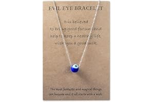 VGWON - Collana Turca del Malocchio, Idee Regalo Donna Originale, Collane Donna Gioielli, Collana Portafortuna Amuleto per Mamma Lei Compleanno Anniversario San Valentino