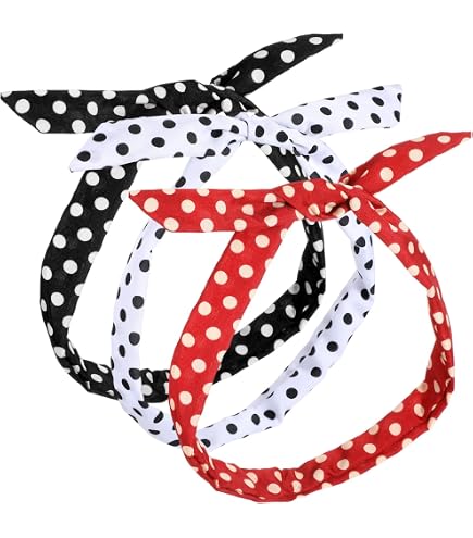 Bandeau Bandana Retro Bandeau Bandana à Pois Blancs - Accessoire Bandeau Bandana Retro Bandeau Bandana à Pois Blancs - Accessoire