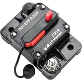 Gebildet Circuit Breaker with Manual Reset Waterproof In-Line Fuse Inverter for Marine Fishing Engines Trawling Boats ATV Veh