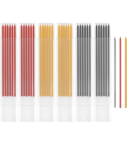 24 Mines Recharge Crayon Menuisier Blanches 2,8mm - Très Visibles Pour Bois Et Matériaux