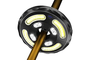 Luce per Ombrellone Esterno, Guiseapue 3 Modalità USB Ricaricabile/4 AA Batterie, Lampada Sotto da Giardino Terrazzo