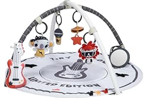 Tiny Love Roll with Me Gymini, Palestrina Neonato Multifunzione con Musica Rock & Roll, Palestrina Bambini 0+ Mesi, 20 Attività, Gioco Musicale Interattivo, Archi Regolabili, Tiny Rockers
