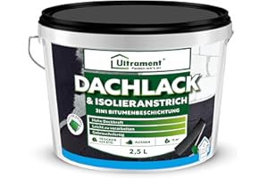 Ultrament Power Deckanstrich 2in1 2,5 kg dunkelbraun | Bitumenanstrich für Dach & erdberührte Bauteile | wasserabweisend, UV-beständig, gebrauchsfertig