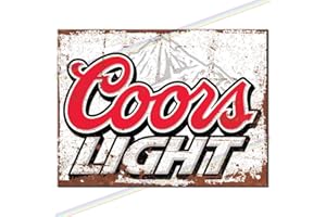 P&P HOMEWARE Coors Light Metal Bar Signs Accessories Home Pub Outdoor Garden Wall Plaque Man Cave Gift Memorabilia Vintage Retro 27cm x 18cm