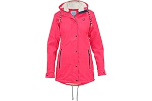 MADSea Damen Regenmantel Friesennerz mit Teddyfleece warm gefüttert Regenjacke wasserdicht