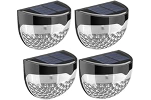 GloBrite Garden Lights - Pack of 4 Outdoor Lights - Waterproof Night Light for Pathway, Patio, Deck, Fence - Solar Security Light with Dusk to Dawn Sensor - Outdoor Lighting