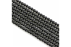 MJDCB 225 pezzi Perle di Pietra Naturale Piccola 3 mm Onice Nero Rotonda Sciolto Gemma Perline Distanziatore per Creazioni di Gioielli Braccialetti Collana Orecchini Accessori