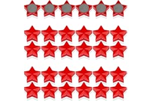 PYJLBX Imanes Nevera Imanes Potentes, 30 Piezas Imanes Pizarra Magnetica Imanes Pequeños Iman Potente Iman Nevera Magnets Imanes Pizarra Mini Imanes para Pizarra Magnetica, Nevera (Estrella, Rojo)