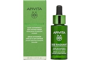 Apivita Bee Radiant Glow aktivierendes & Anti-Müdigkeits-Serum 30ml - Gesichtsserum mit Propolis, weißer Pfingstrose - Hellt auf, bekämpft Verfärbungen & Alterungserscheinungen für prallere Haut