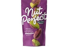 ‎NUT PERFECT BUT A BITE BETTER! Nut Perfect | Pistazienkerne | schonend geröstet | ungesalzen | knackig und intensiv im Geschmack | CO2-Einsparung durch kürzere Transportwege | 70g