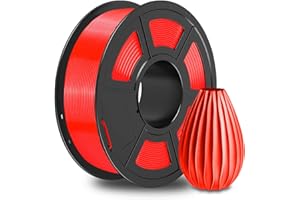 SUNLU PETG Filament 1KG, PETG Filament 1.75mm d'imprimante 3D, Haute Résilience et Forte PETG Filaments, Précision Dimensionnelle +/- 0.02 mm, Rouge