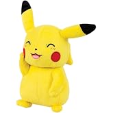 (Pikachu) - Pokemon Pikachu 20cm Plush Toy - Happy Pikachu Pose