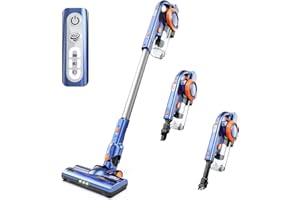 ‎ORFELD ORFELD Akku Staubsauger, 33000 Pa staubsauger kabellos, Bis zu 50 Min Laufzeit/Wandmontiertes Laden/Anti-Tangle-Bürste für tierhaare, Hartböden und Teppiche