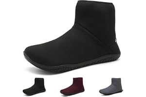Wizshoe Barfußschuhe Frühling Damen Stiefel Herren Breite Zehenbox Boots Schuhe Gr.37-45
