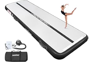 VOFiTNY Tappetino Ginnastica Artistica Di altezza Tappetino da Ginnastica Gonfiabile multiuso robusto, per casa/palestra Air Tumbling Track
